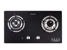 櫻花牌G-2820GB 二口 防乾燒 節能檯面爐 (玻璃)
